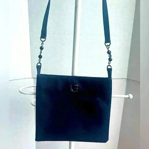 Black Satin Guess Crossbody/shoulder Bag